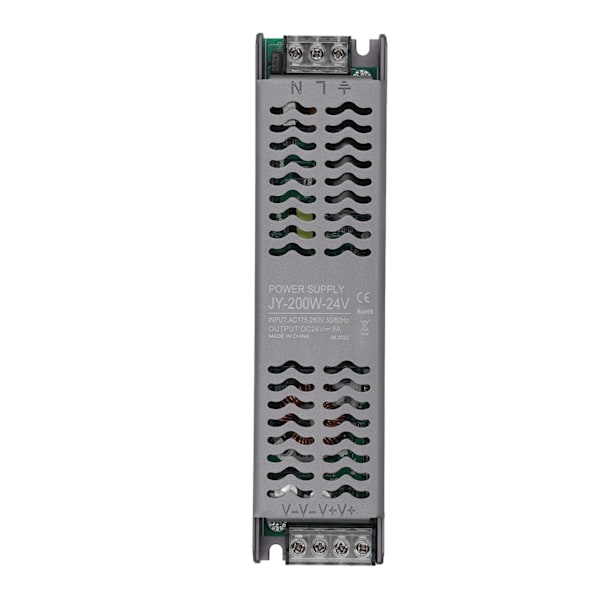 LED-drivrutin 200W AC 175‑260V till 24V DC Lågspänningsutgång LED-drivrutin Strömförsörjning med värmeavledningshål LED-transformator