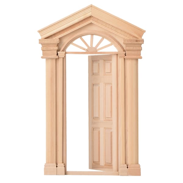 1:12 Dukkehus Mini Træ Steepletop Dør til Dukker DIY Dukkehus Møbler Tilbehør