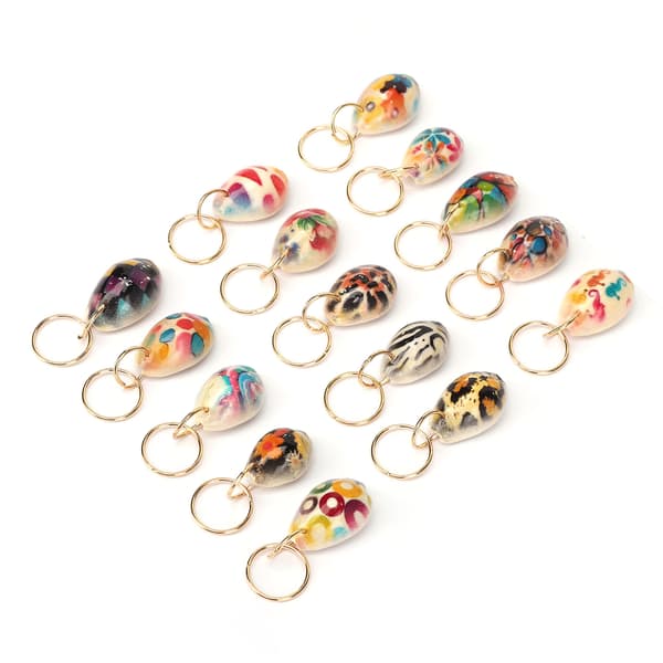 15 st DIY Hårflätningshänge Clips Utsökta Skal Dreadlocks Ring Håraccessoarer Dekoration