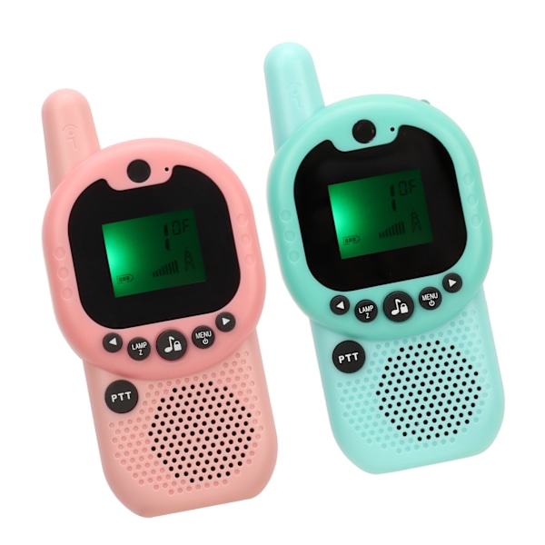 2-pakks Walkie Talkies for Kids Adult Long Range Oppladbare Bærbare 2-veis Radio for Camping Games