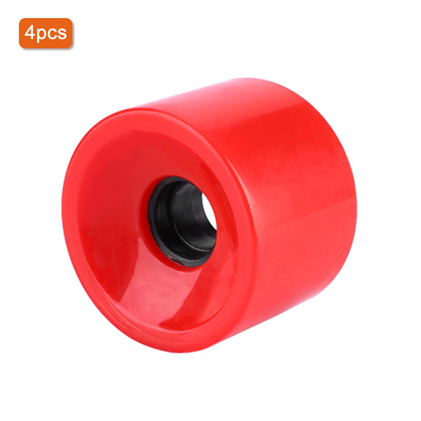 PUENTE 4 stk sæt 70*51mm overlegen kvalitet PU skateboard hjul Langt board hjul (rød)