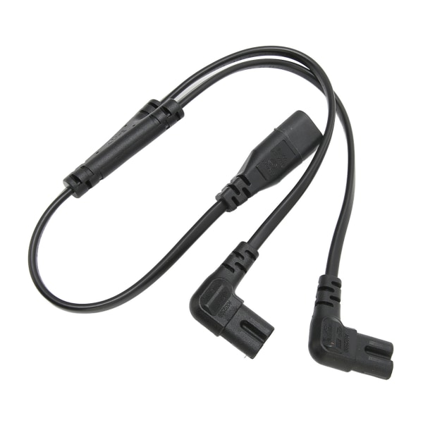 IEC320 C8 til dobbel C7-kabel hann til hunn 1 inn 2 ut AC-strømsdeler-kabel for LCD-skjerm skrivebordslampe 100‑250V