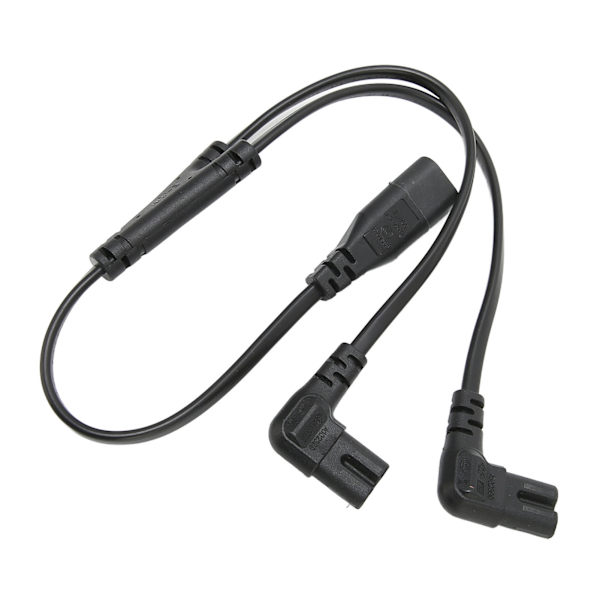 IEC320 C8 till Dual C7 Sladd Hane till Hona 1 i 2 Ut AC Strömdelare Kabel för LCD Monitor Skrivbordslampa 100‑250V
