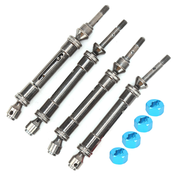 RC-bil CVD metall främre och bakre universal drivaxel och anslutningssats för Traxxas 727Blue