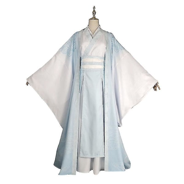Cosplay-asusetti - XL-koko, Wei Wuxian -hahmo, Hanfu- ja peruukkivaihtoehdot