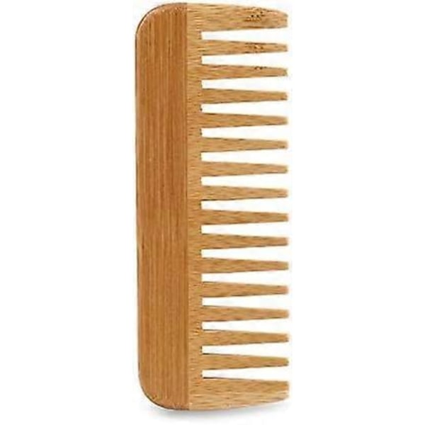 Hårkam av bambu för frisörsalong, böjd fintandad mustaschkam för kvinnor, män och flickor