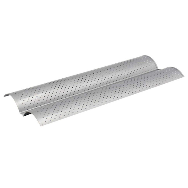 2-spors Baguette Bakebrett Nonstick Brødbakebrett Rustfritt Stål Bakeform