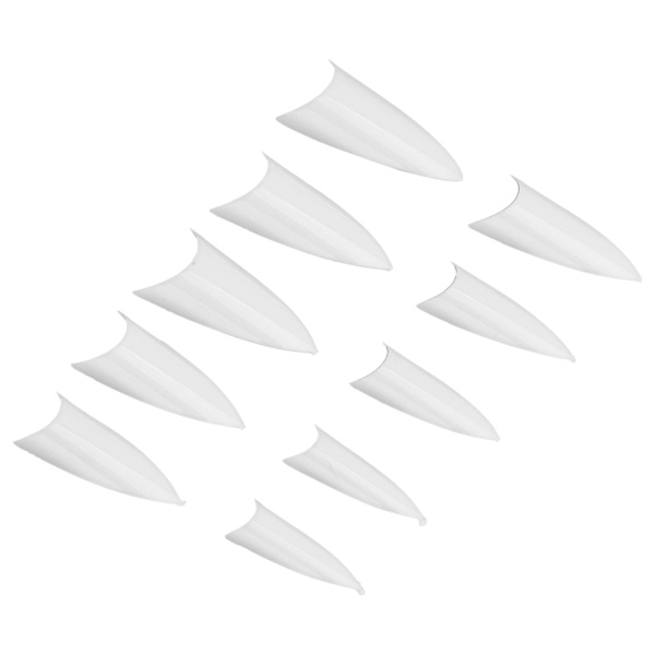 10 stk falske neglespidser spidse form halvdækkende kunstige neglespidser Nail Art Supplies#02
