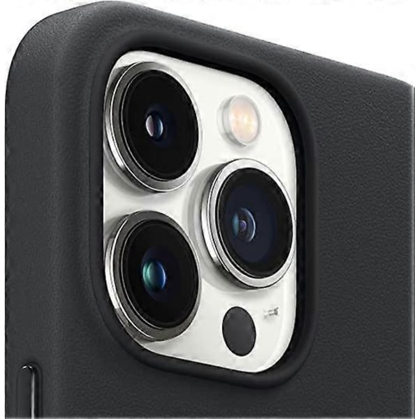 Sort Apple Læder Cover med (til iPhone 12 Pro Max)