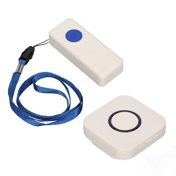 Trådløs Caregiver Personsøger Langdistance stærkt signal 38 sange 4 Gear Volume Nurse Alert System SOS Call Button 100‑240V EU-stik