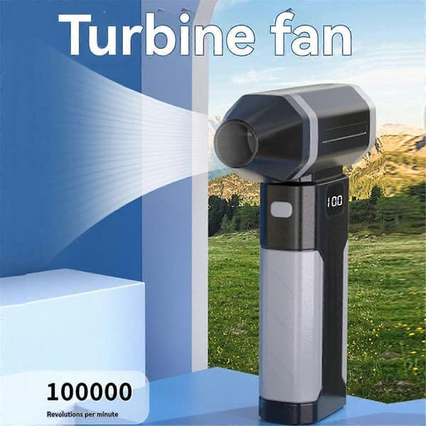 Bærbar turboblæser med en kraftig 100.000 o/min jet og LED-belysning B