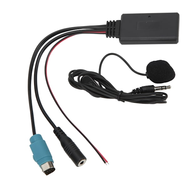 Bil Bluetooth5.0 AUX-modul håndfri mikrofon ABS slitesterk antialdring for Alpine KCE‑236B