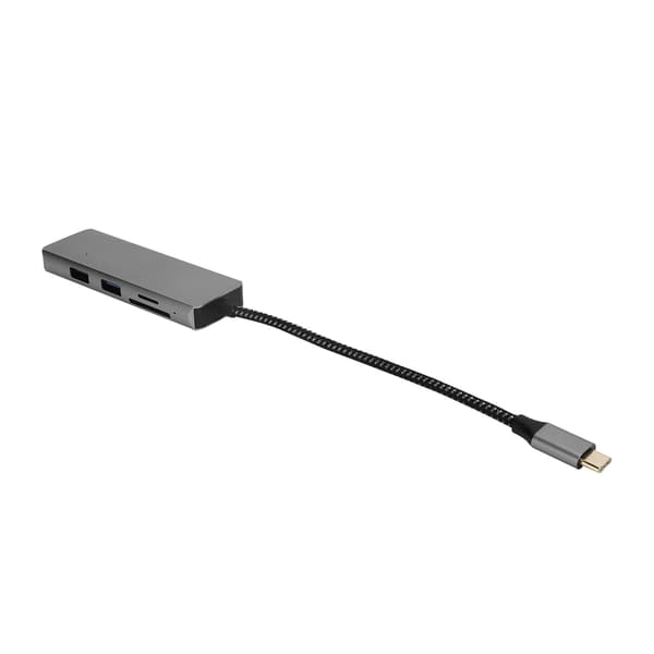 Hub-sovitin kortinlukija 5 in 1 Type-C USB 3.0 4K teräväpiirtoinen multimedialiitäntä