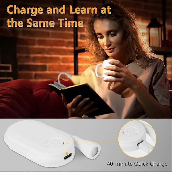 Clip-on Leselys, LED Leselampe, 360 Clip-on Lampe, Justerbar Lysstyrke
