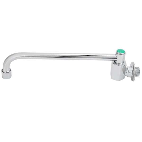 Copper Alloy Silver Wall&#8209;Mounted 360 Degree Rotating Faucet Semi&#8209;Automatic Kitchen Water Tap(25cm )