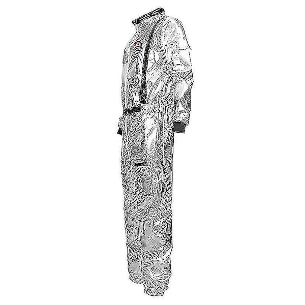 Astronaut Cosplay Jumpsuit - Mænds og kvinders Halloween-kostume - Voksen astronautdragt - Zh5-2 M sølv