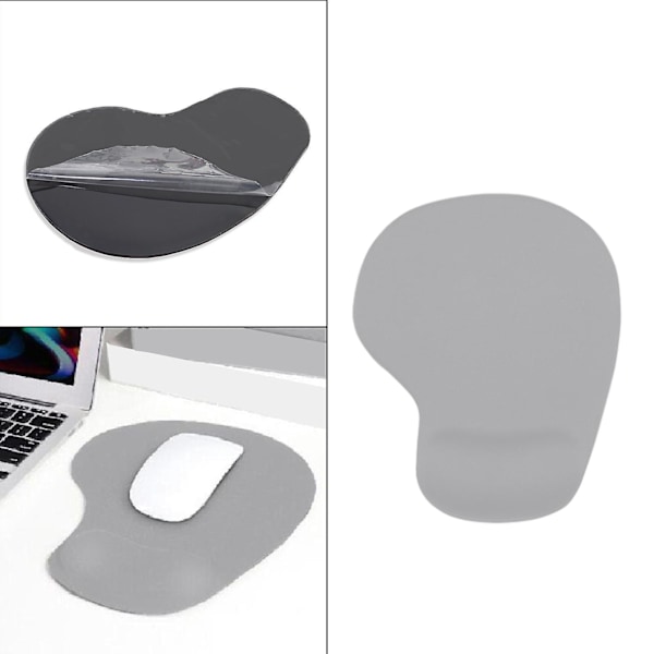 Musmatta Halkfri Handledsstöd Gummi för Kontor Hem Skrivbord Dator Grå