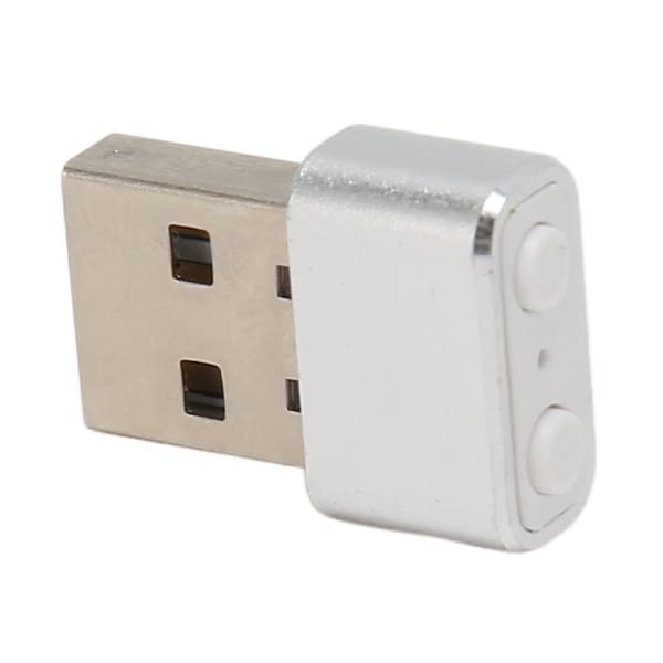 USB-musflyttare Liten Oupptäckbar med Separata På/Av-knappar Stöder 3 Spår Plug and Play Håller PC Laptop Vaken SilverSilver