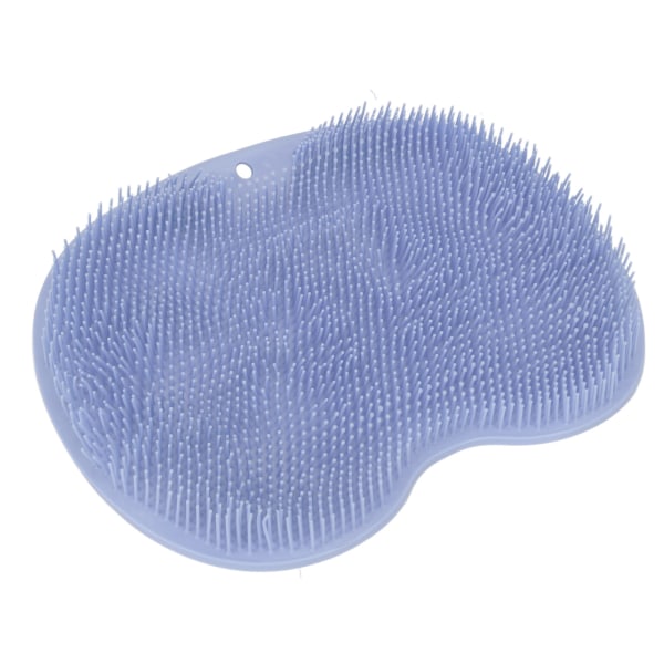 Universal multifunksjonell dusjbørste med sklisikker sugekopp Myk fleksibel fotskrubber for baderomsblå