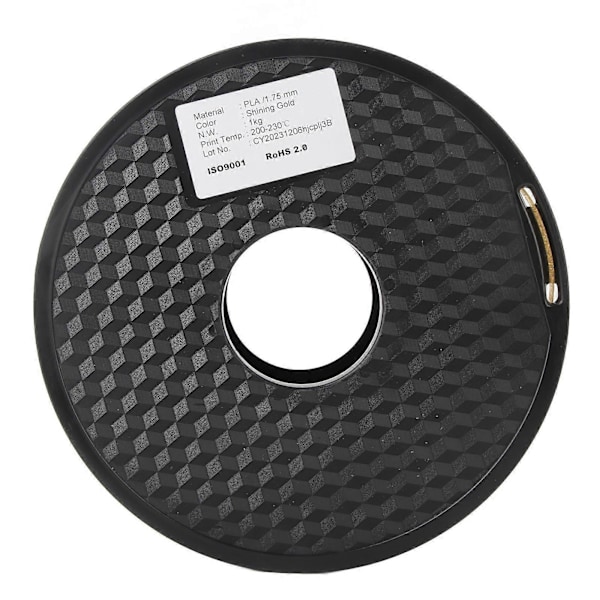 3D Print Forbrugsmateriale PLA Filament God Lysgennemgang Guldfarve 3D Printer 1.75mm Filament