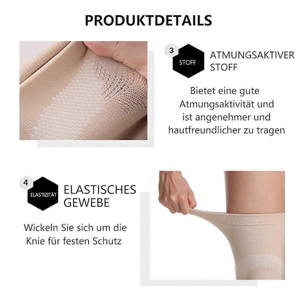 Sports Knæbind Patella og Ligament Knæbind Osteoarthritis Knækompression Åndbar til Skadesrestitution, Sport, Løb, Unisex 2 Stykker (L,