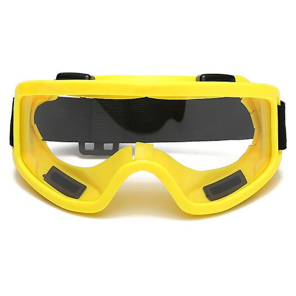 Motocrossglasögon Resin Anti-UV Immskyddsglasögon Klara för Utomhussporter Motorcykel Skidåkning Cykelglasögon Klar lins gul