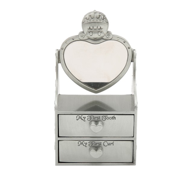 Baby Keepsake Box Sød Korrosionsbestandighed Holdbarhed Moderigtigt Udseende Tandfe Gave til Piger DrengeAntik Tin