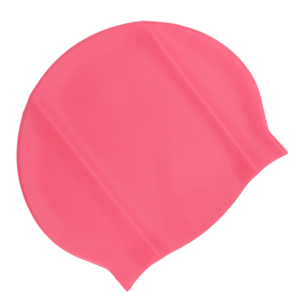 Hög elasticitet vuxen silikon simmössa unisex stor tjock simmössa vattentät för långt hår rosa