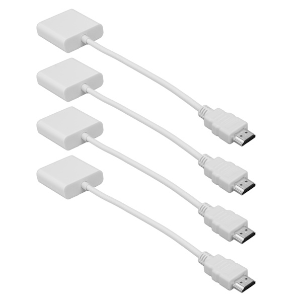 4 stk. HDMI han til VGA hun adapterkabel 1080P video high definition bærbar konverter