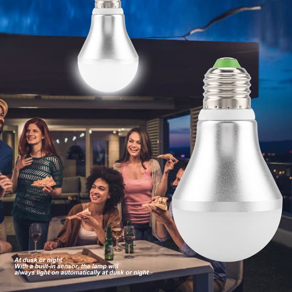 E27 5W LED Automatisk Sensor LED Ljuskontroll Glödlampa 6500K AC85-265V
