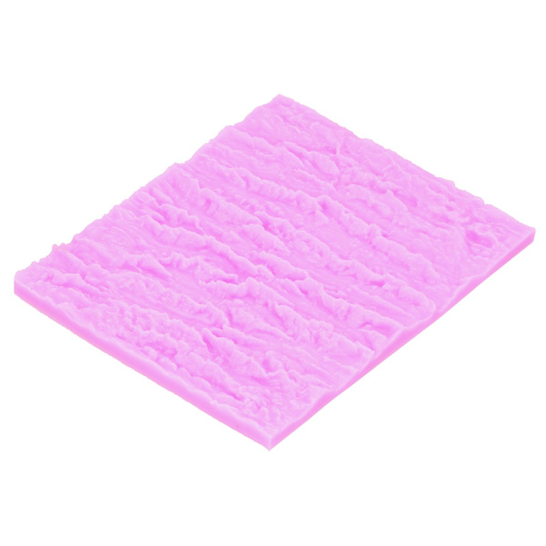 Trädbark Textur Silikonform Tårtfondant Spetsform Avtrycksmatta Dekorationsmaterial Rosa