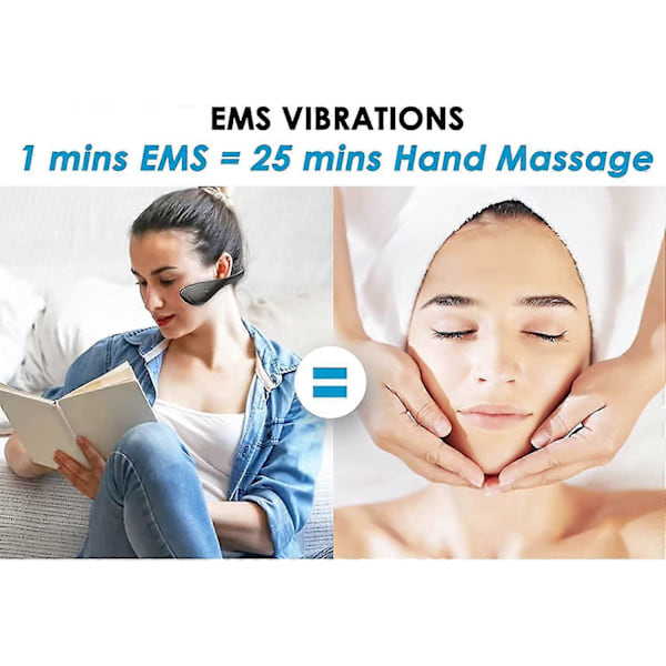 Ems Mikrostrøm Løfteapparat, Mikrostrøm Ansigts V Form Skønhedsapparat, Ems Mikrostrøm Løft, V Ansigtsformende Massager -CHSZ Hvid