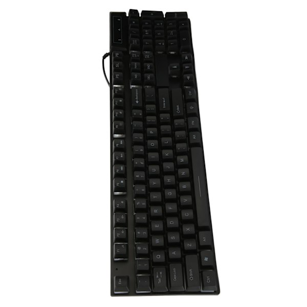 Pelinäppäimistö langallinen 104 näppäintä Ergonominen taustavalo USB näppäimistö kotitoimiston kannettavaan työskentelyyn GamingBlack