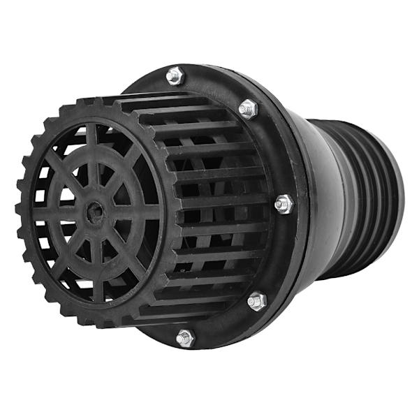 Vattenpump fotventil svart PVC lågtrycks platt backventil för vätskemaskin (4 tum)