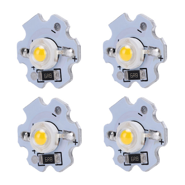 25 kpl 5 V LED-sirut 200 LM 1 W Power LED-lamppuhelmet tee-se-itse-valaisimiin Lämmin valkoinen 3000-3200K