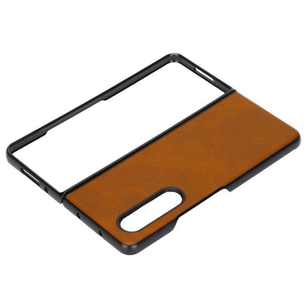 Läderfodral för Samsung Galaxy Z Fold 3 Mobiltelefon Anti Scratch Shockproof CoverBrun