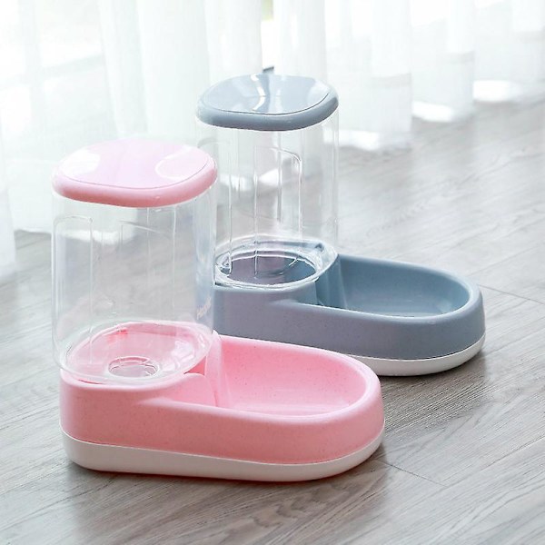 Gravity Mat- och Vattenbehållare Set för Hundar Katter Automatisk Matare 2-pack