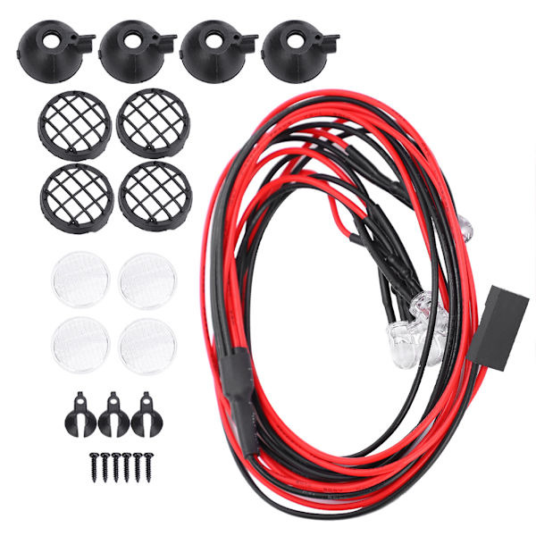 Universell LED-lampa med lampskärm för TRXAAXS/TRX4/SCX10/D90 1/10 RC Crawler CarRound