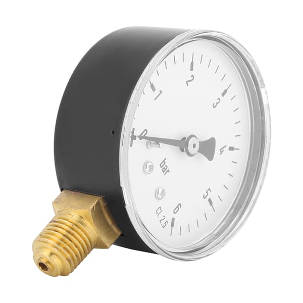1/4\" NPT Luft Hydraulisk Trykmåler 0-6 bar Sidemonteret Manometer
