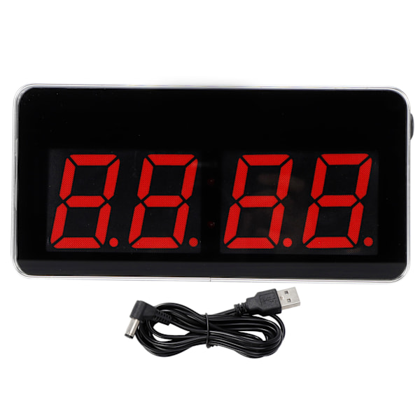Moderne USB-drevet lysende LED-digitalklokke for hjem, stue, kjøkken, kontor, DC5V EU-plugg 110-220V