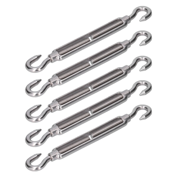 5 stk. spændespænde krog og krog wire Rope Tension 304 rustfrit stål skærm sejl hardwareM4
