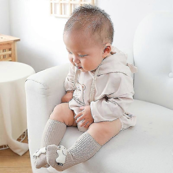 2 stk. Høst Vinter Myke Bomulls Sokker til Baby Jente Nyfødt Tegneserie Dyr Baby Sokker Spedbarn Baby Gutt Sokker Anti Sklisokker Gulvsokker3#