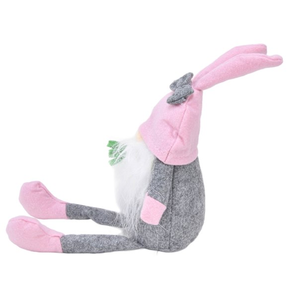Påskhare Gnome Dockor Mjukt Tyg Långt Ben Söt Faceless Gnome Prydnad för Heminredning Rosa Hatt