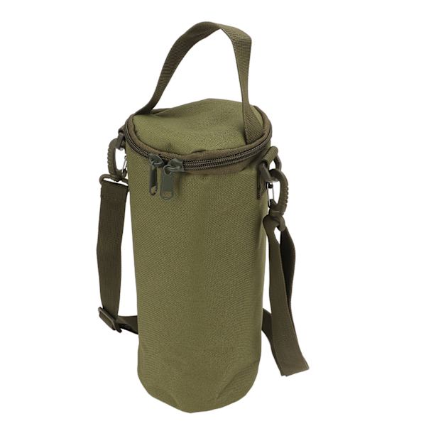 Camping Oppbevaringspose Dobbel Glidelås Håndtak Design Oppbevaringspose med Skulderstropp for Gassbeholdere Campinglys Grønn