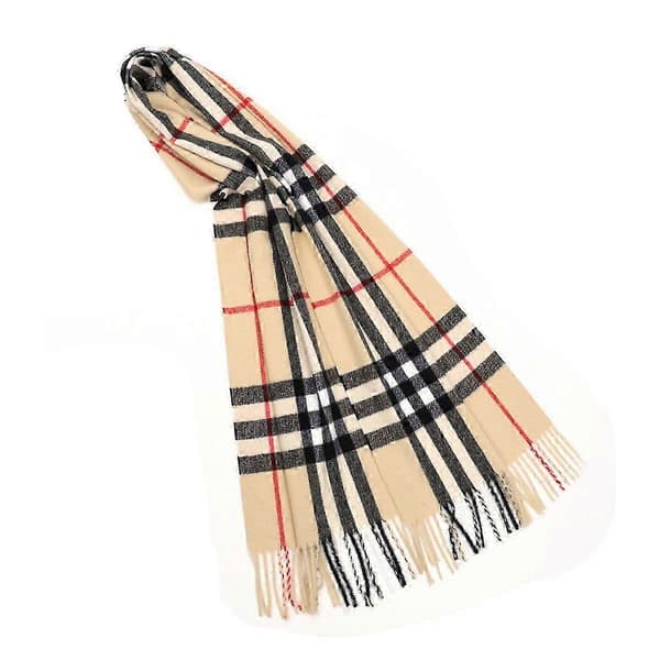 Pashmina Vintertørklæde Blødt Behageligt Let Elegant Luksuriøst Kashmir Sjal Gave Luksuriøst Kashmir Pashmina Premium Small Check Camel