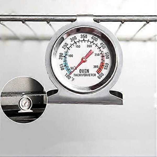 Ugnstermometer, 300 / 600 Termometer för Matlagning i Kök, Rostfri Ståltermometer för Vedugn, Brödugn, Konditori