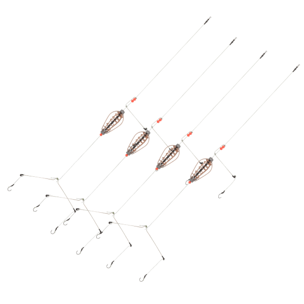 4 kpl Kalastussyöttihäkki Viehe Trap Korin syöttölaitteen pidike koukuilla Kalastusvälineet Tarvikkeet Kupari 20g