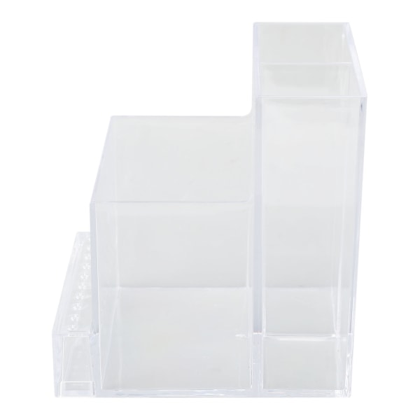 Meikkisiveltimen säilytyslaatikko, läpinäkyvä muovilokero Monitoiminen kosmeettinen siveltimen pidike
