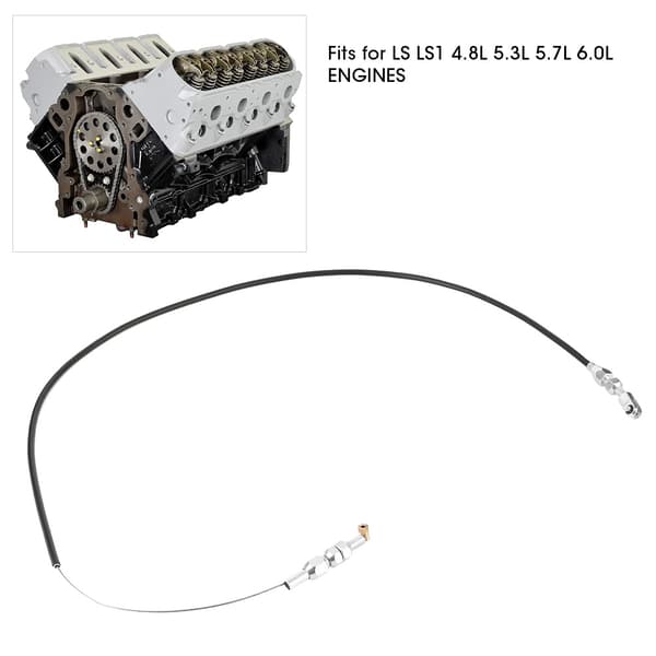 Gasskabel i rustfritt stål 36 tommer bildeler passer til Chevy LS LS1 4.8L 5.3L 5.7L 6.0L MOTORER
