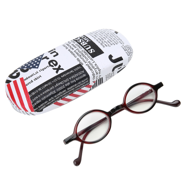 Vintage lukulasit Sininen valo estää väsymystä Presbyopic lasit silmälasit (+200 punainen kehys)